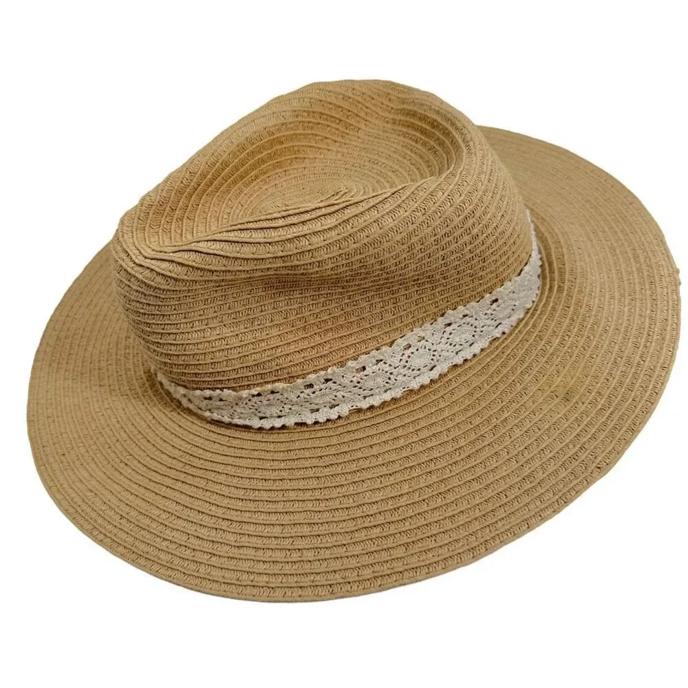 Vintage Straw Brim Hat O/S